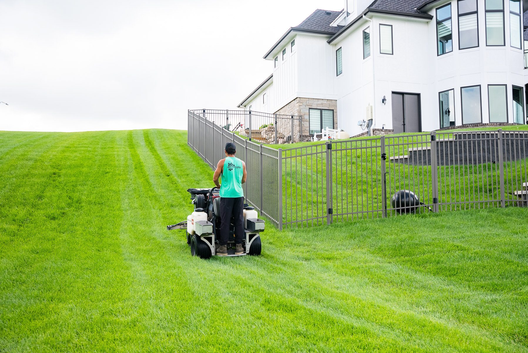 lawn care tech spray grass treatment application 2
